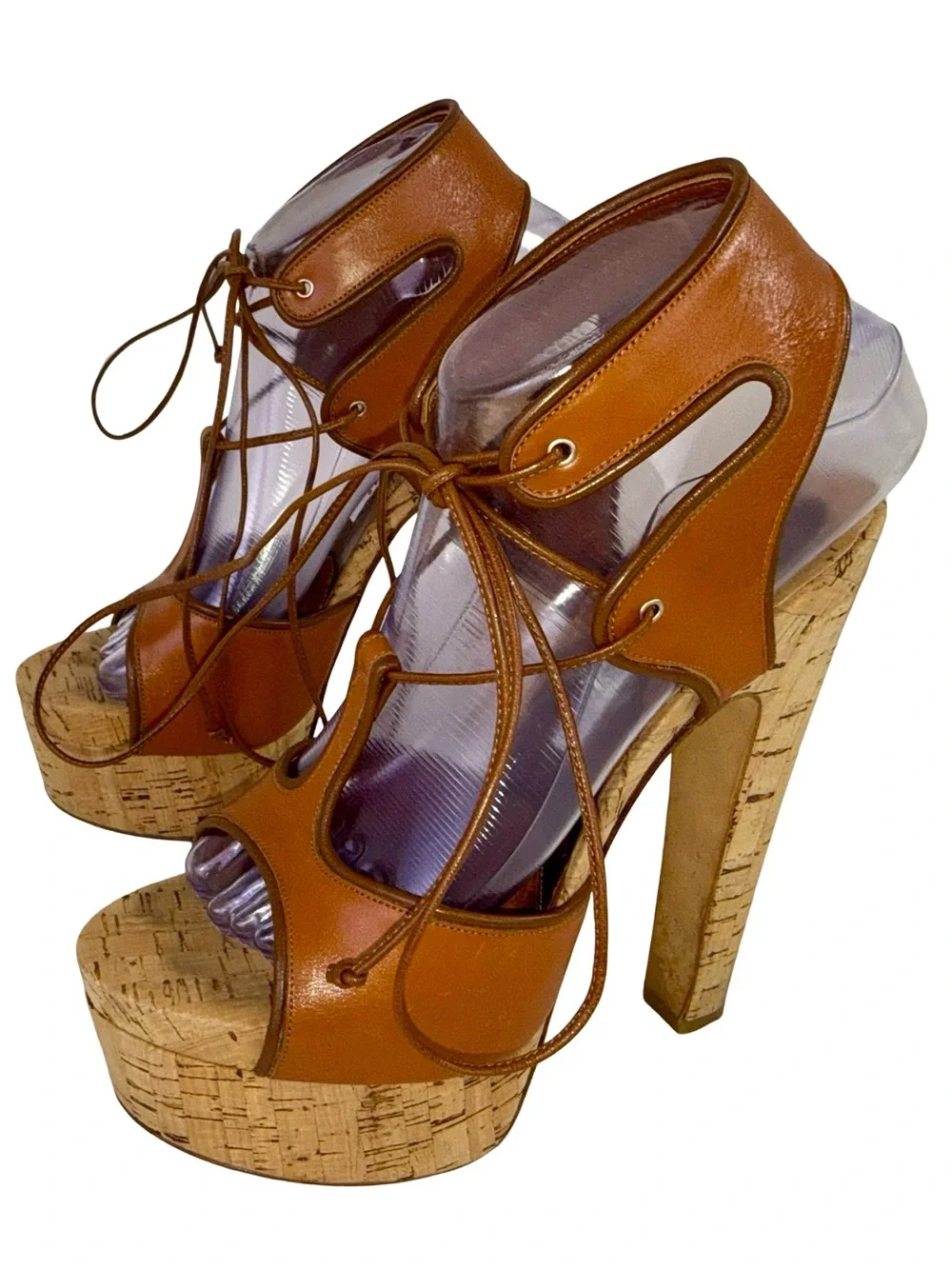 BRIAN ATWOOD “YUNA” LACE-UP PLATFORM SANDALS